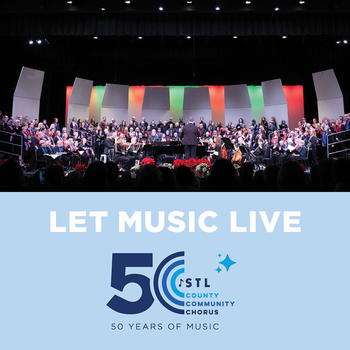 STLCCC on stage at the holiday 2025 concert